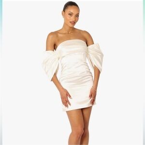 Petal & pup Nisha strapless off the shoulder mini dress